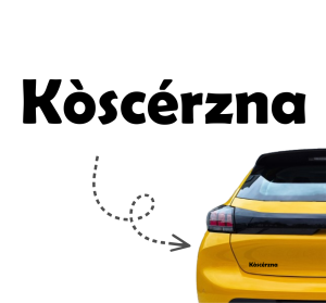 Naklejka KOŚCIERZYNA Koscerzna po kaszubsku
