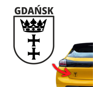 Naklejka GDAŃSK herb Gdańska