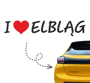 Naklejka I LOVE ELBLĄG kocham
