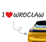 Naklejka I LOVE WROCŁAW kocham