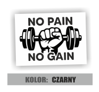 Naklejka no pain no gain siłownia 3.jpg