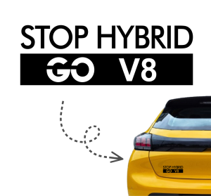 Naklejka STOP HYBRID GO V8