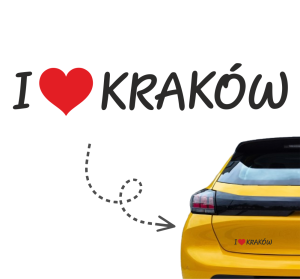 Naklejka I LOVE KRAKÓW kocham