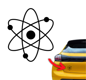 Naklejka ATOM symbol cząsteczka