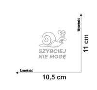 Naklejka szybciej nie mogę ślimak 7.jpg