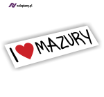 Naklejka I Love Mazury 
