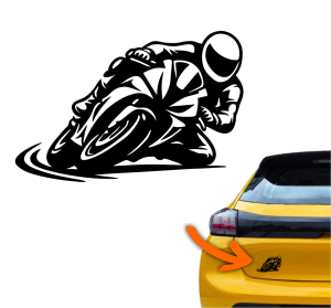 Naklejka MOTOCYKLISTA NA ŚCIGACZU