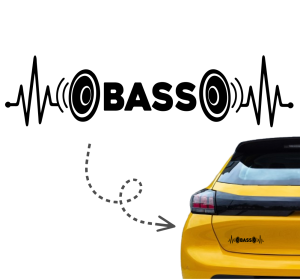 Naklejka LINIA ŻYCIA BASS głośniki car audio