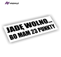 Naklejka Jadę wolno1.jpg