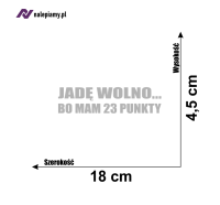 Naklejka Jadę wolno6.jpg