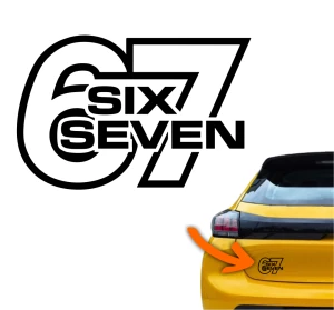 Naklejka SIX SEVEN 67 naklejki na laptopa samochód szybę meble