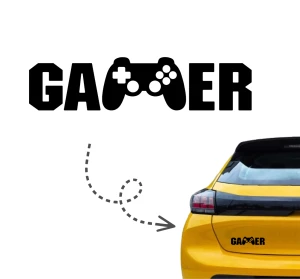 Naklejka GAMER gracz pad joystick naklejki na samochód laptop