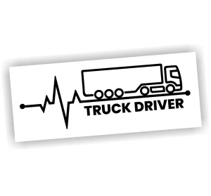 Naklejka LINIA ŻYCIA TRUCK DRIVER kierowca ciężarówki tir