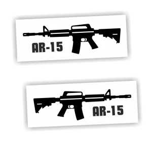 Naklejka KARABIN AR-15 komplet prawa lewa