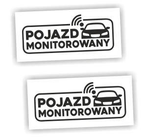 Naklejka POJAZD MONITOROWANY GPS 2 sztuki 