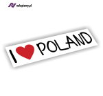 Naklejka I Love Poland Kocham Polskę