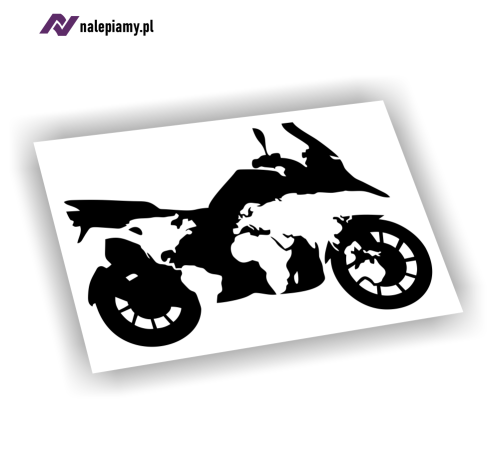 Naklejka Motocykl mapa świata1.jpg