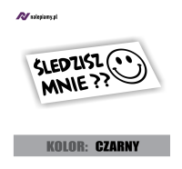Naklejka na samochód Śledzisz mnie2.jpg