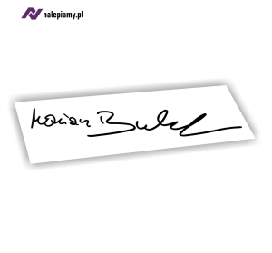 Naklejka Marian Bublewicz autograf podpis